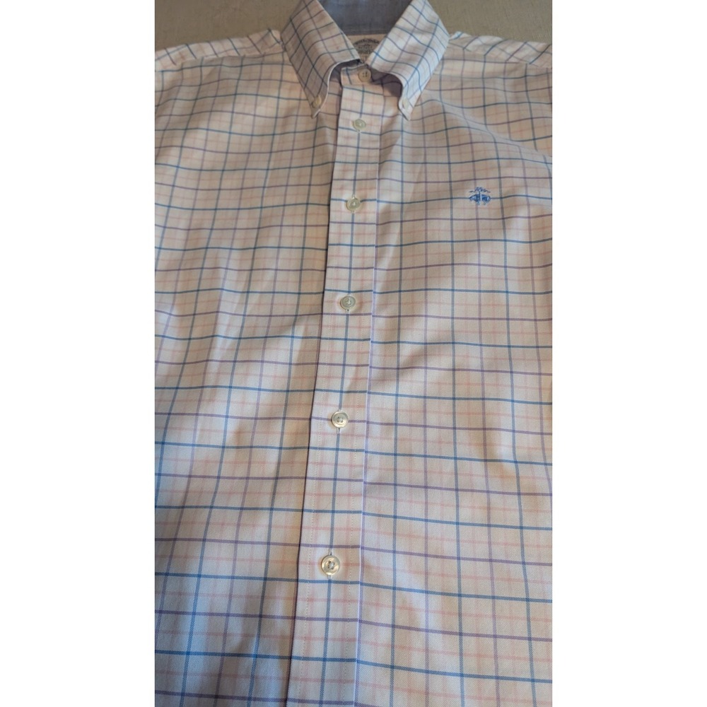 Brooks Bros Men's Size M Long Sleeve Shirt Window Payne Design in Pastel Colors